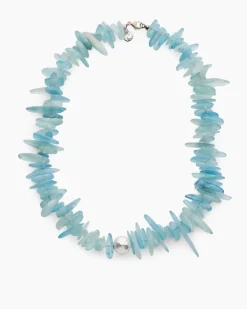 Collier mit Milky Aquamarin und Hämatit