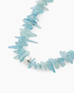 Collier mit Milky Aquamarin und Hämatit