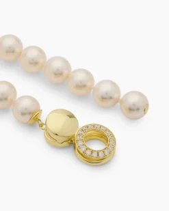 Collier mit MK-Perlen 10 mm & Zirkonia