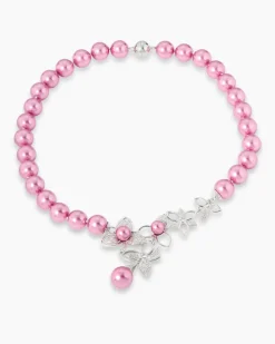 Collier mit MK-Perlen und Zirkonia