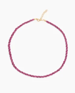 Collier mit Rubin oder Saphir