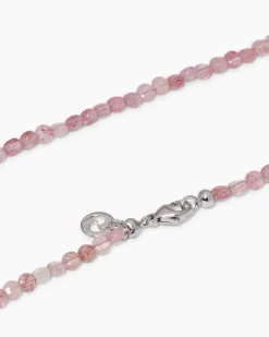 Collier mit Strawberry Quarz und Hämatit