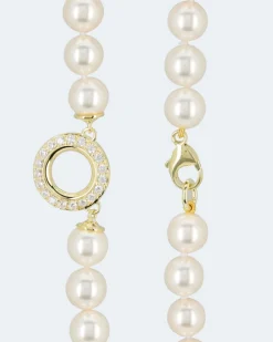 Collier MK-Perlen 10mm & Zirkonia