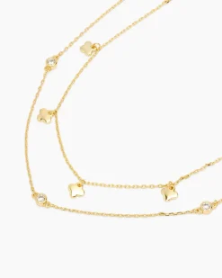 Collier-Set mit Zirkonia, 2tlg.