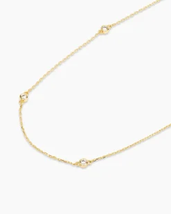 Collier-Set mit Zirkonia, 2tlg.