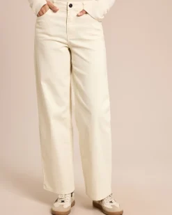 Color Denim weites Bein
