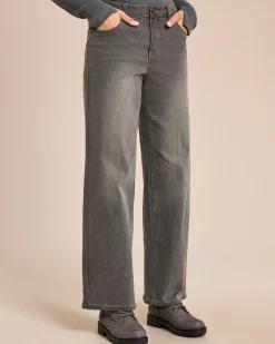 Color Denim weites Bein