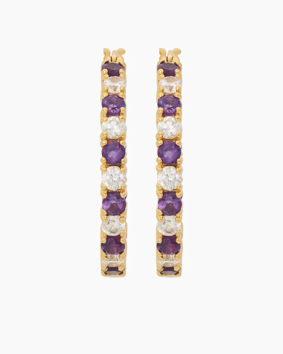 Creolen mit Amethyst