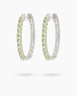 Creolen mit Peridot & Blautopas