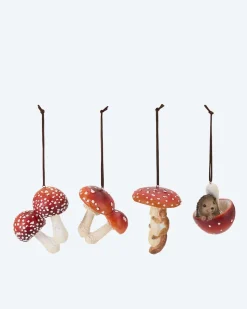 4 Dekoanhänger "Pilze"