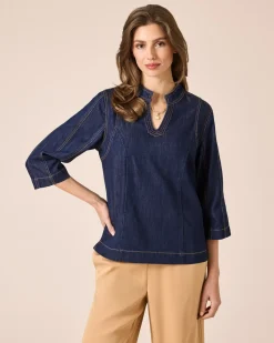 Denim Blusen-Shirt