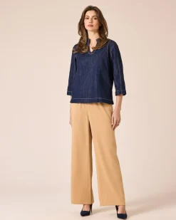 Denim Blusen-Shirt