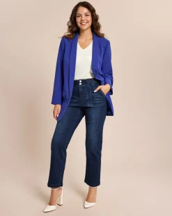 Denim Hose mit Bunddetail