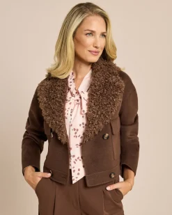 Doubleface Jacke Shearling Kragen