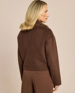 Doubleface Jacke Shearling Kragen