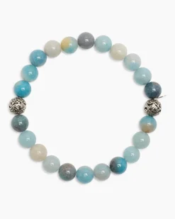 Edelstein-Armband mit Silber-Beads
