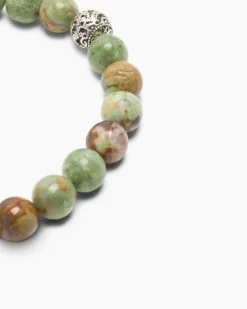 Edelstein-Armband mit Silber-Beads