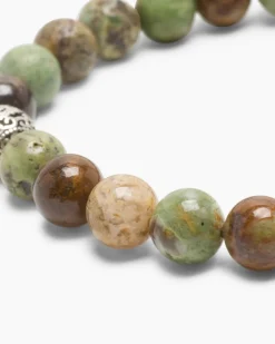 Edelstein-Armband mit Silber-Beads