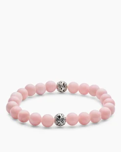 Edelstein-Armband mit Silber-Beads