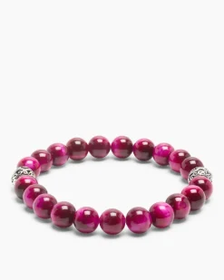 Edelstein-Armband mit Silber-Beads