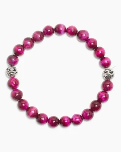 Edelstein-Armband mit Silber-Beads