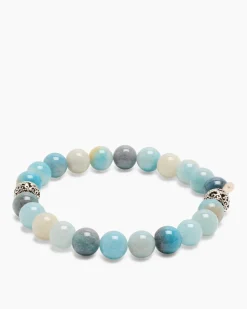 Edelstein-Armband mit Silber-Beads