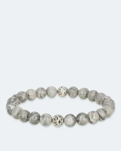 Edelstein-Armband mit Silber-Beads