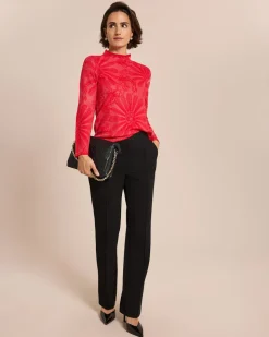 Elegante Hose mit Logo-Bund und Biese