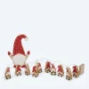 2er-Set: LED-Wichtel-Lichterkette & Holzwichtel