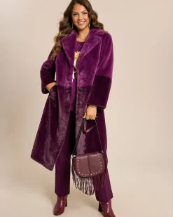 Fake Fur Mantel two-tone