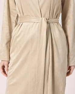 Faux Velours Long Cardigan