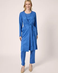 Faux Velours Long Cardigan