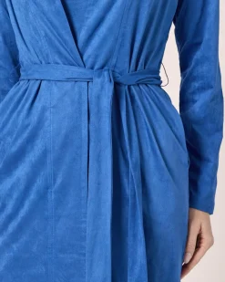 Faux Velours Long Cardigan