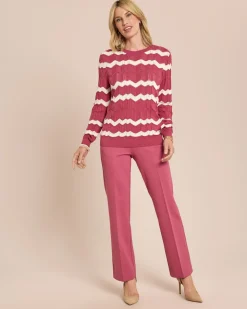 Feinstrick-Pullover Ajour-Muster