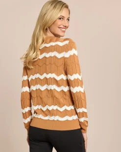 Feinstrick-Pullover Ajour-Muster