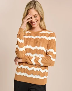 Feinstrick-Pullover Ajour-Muster