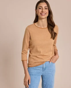 Feinstrick-Pullover gestreift
