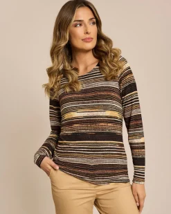 Feinstrick Shirt bunt gestreift