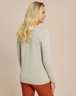 Feinstrick Shirt mit Druck & Strass