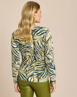 Flauschgarnpullover im Zebradesign