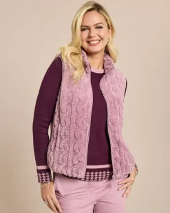 Flauschweste mit Stehkragen