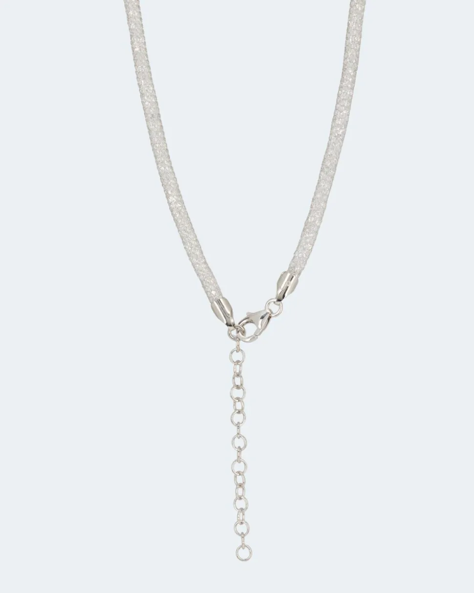 Flechtcollier mit Zirkonia