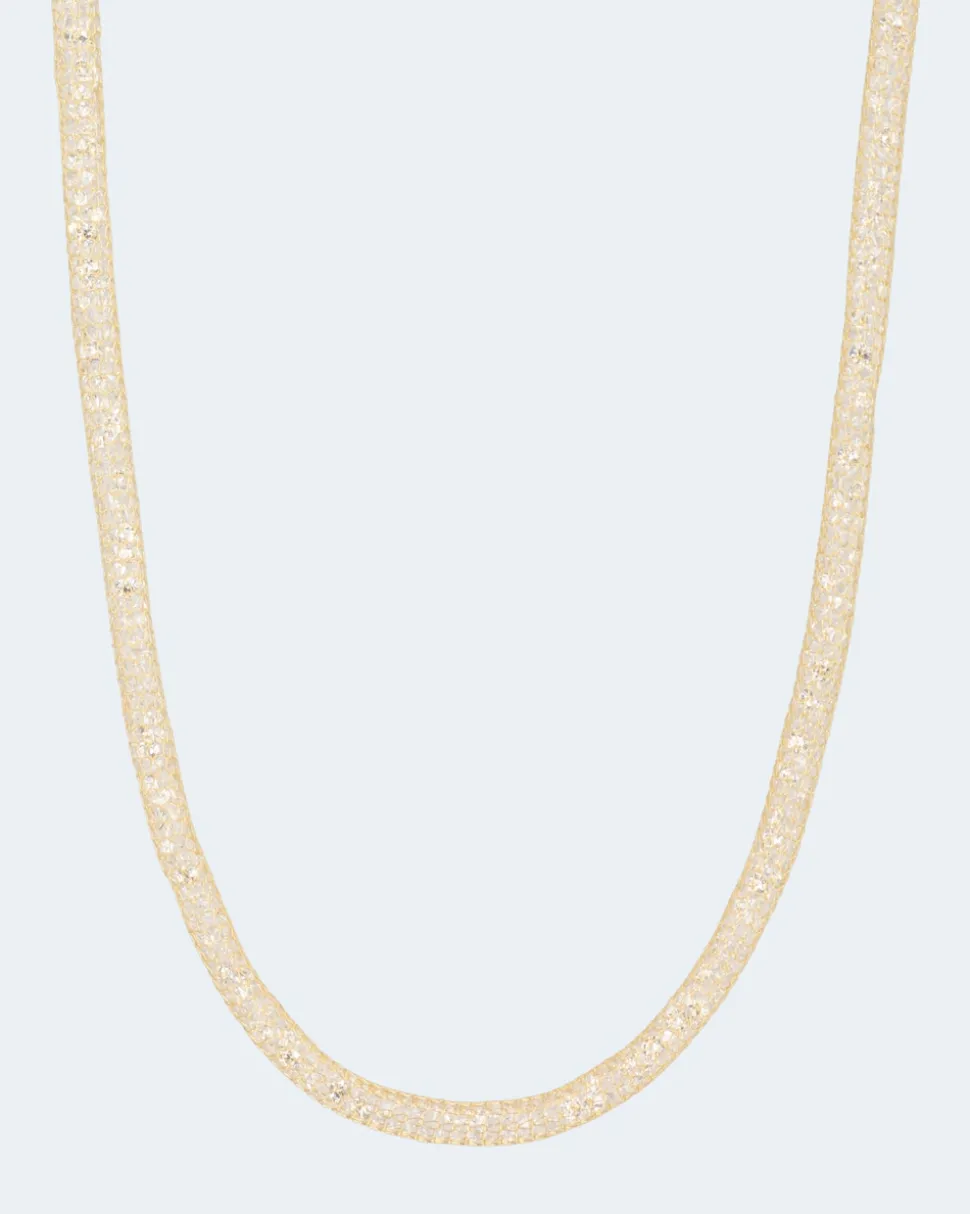 Flechtcollier mit Zirkonia