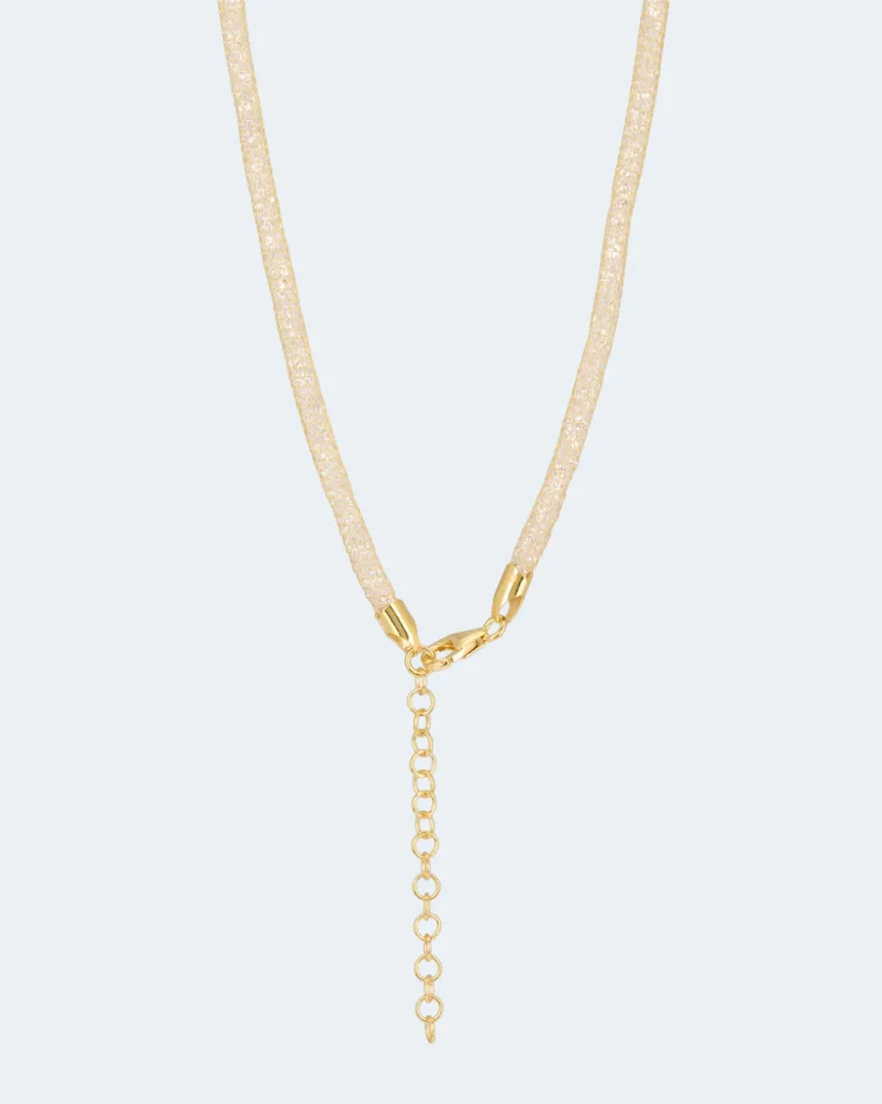Flechtcollier mit Zirkonia