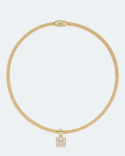 Flechtcollier mit Zirkonia