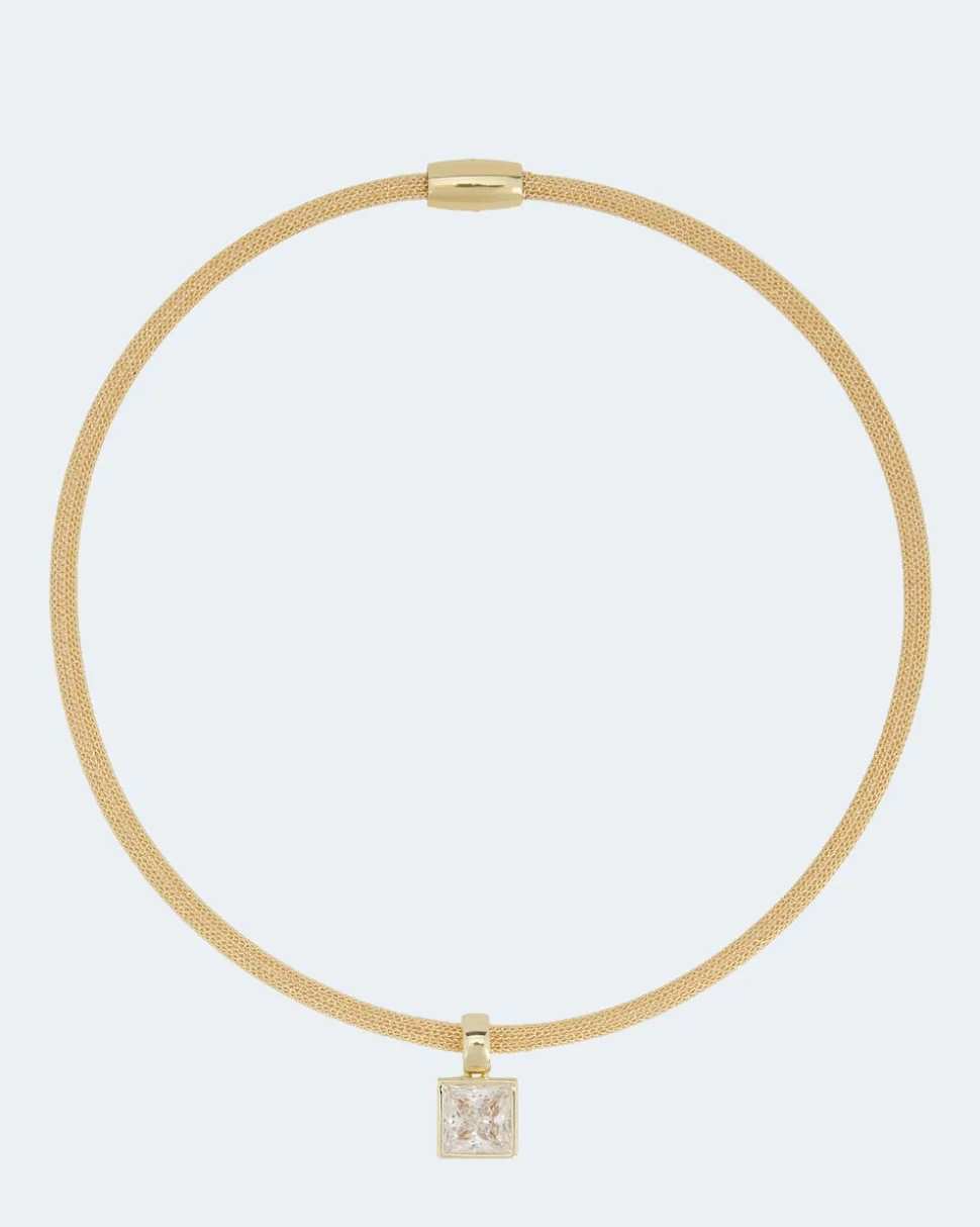 Flechtcollier mit Zirkonia