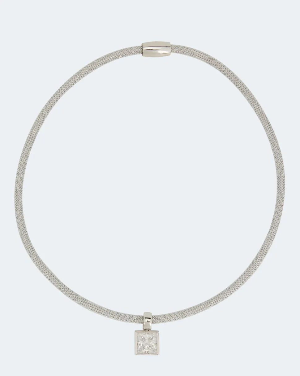Flechtcollier mit Zirkonia