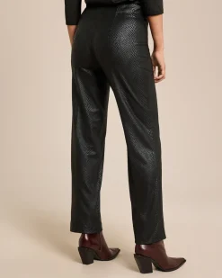 Gerade Schlupfhose mit Animal Print