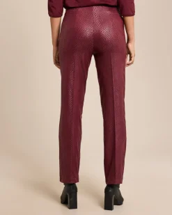Gerade Schlupfhose mit Animal Print