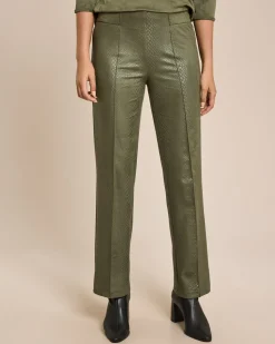 Gerade Schlupfhose mit Animal Print